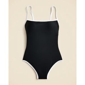 J.Crew Contrast straight-neck one-piece Swim NWT Size‎ 2